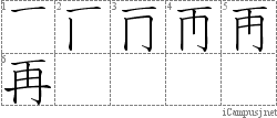 再: Stroke Order Diagram