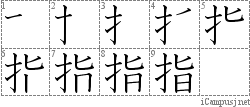 指: Stroke Order Diagram