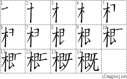 概: Stroke Order Diagram