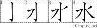 水: Kanji Stroke Order