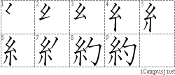 約: Stroke Order Diagram