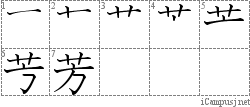 芳: Stroke Order Diagram