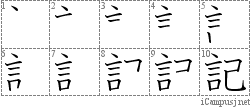 Stroke Order Diagram