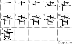 責: Stroke Order Diagram