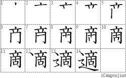 適: Stroke Order Diagram